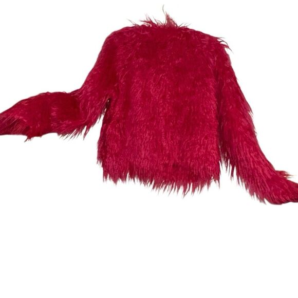Wild Fable Fusia long faux hair jacket - Picture 2 of 8